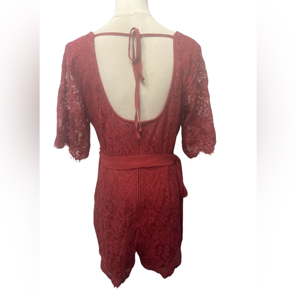 Trixxi lace maroon Romper size XL - Picture 4 of 4